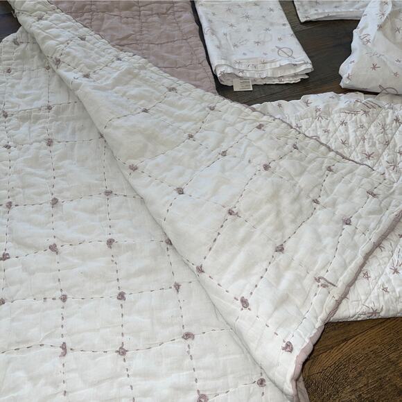 Crate & Barrel Kids Celestial Sheet Set + Changing Pad Cover + Crib Blanket - Picture 5 of 7